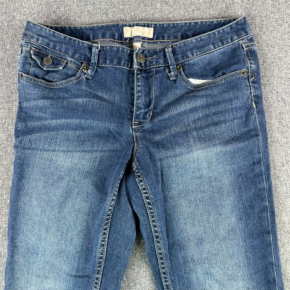 Banana Republic Jeans Womens 6/28 Petite Cropped Blue Stretch Denim Cuffed Hem